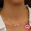 Wholesale S925 Sterling Silver Geometric Horse Eye Color Diamond Stacked Collarbone Necklace With Electroplating For Women