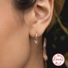 Wholesale S925 Sterling Silver Geometric Horse Eye Diamond Pearl Hanging Earrings With Electroplating