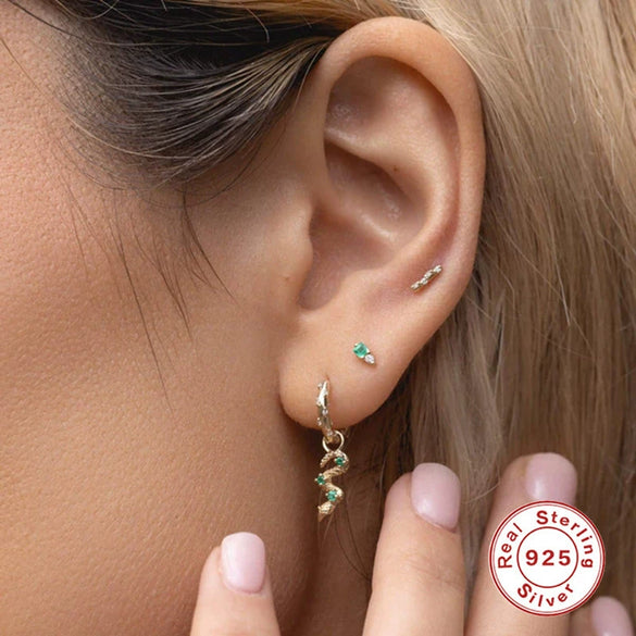 Wholesale S925 Sterling Silver Geometric Horse Eye Diamond Pearl Hanging Earrings With Electroplating