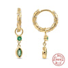 Wholesale S925 Sterling Silver Geometric Horse Eye Diamond Pearl Hanging Earrings With Electroplating