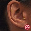 Wholesale S925 Sterling Silver Geometric Horse Eye Eight Mang Star Drop Earrings With Electroplating For Women