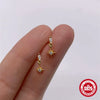 Wholesale S925 Sterling Silver Geometric Horse Eye Eight Mang Star Drop Earrings With Electroplating For Women