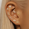 Wholesale S925 Sterling Silver Geometric Horse Eye Flat Head Cartilage Thread Puncture Ear Bone Nail Ear Jewelry With Environmentally Friendly Electroplating
