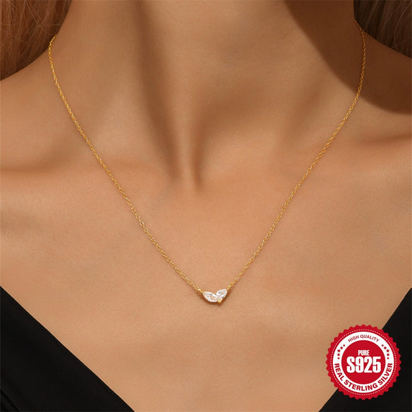 Wholesale S925 Sterling Silver Geometric Horse Eye Stone Pendant Water Drop Clavicle Necklace With Electroplating O Chain Retro Low Key Luxury For Women