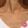 Wholesale S925 Sterling Silver Geometric Horse Eye Stone Pendant Water Drop Clavicle Necklace With Electroplating O Chain Retro Low Key Luxury For Women