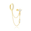 Wholesale S925 Sterling Silver Geometric Horse Eye Tassel Chain Earrings With Electroplating Design For Women