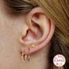 Wholesale S925 Sterling Silver Geometric Horse's Eye Earrings With Electroplating