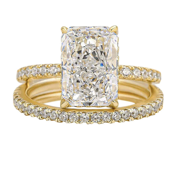 Wholesale S925 Sterling Silver Geometric Ice Flower Cut Zircon Set Ring For Women
