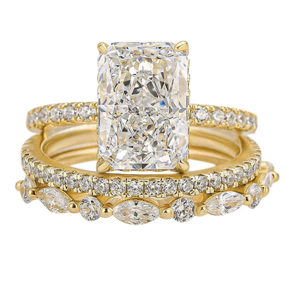 Wholesale S925 Sterling Silver Geometric Ice Flower Cut Zircon Set Ring For Women