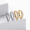 Wholesale S925 Sterling Silver Geometric Inlaid Cubic Zircon Electroplated Light Luxury Women's Earrings