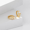 Wholesale S925 Sterling Silver Geometric Inlaid Zircon Electroplated Women's Earrings