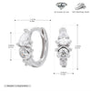 Wholesale S925 Sterling Silver Geometric Inlaid Zircon Electroplated Women's Earrings