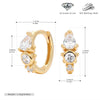 Wholesale S925 Sterling Silver Geometric Inlaid Zircon Electroplated Women's Earrings