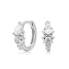 Wholesale S925 Sterling Silver Geometric Inlaid Zircon Electroplated Women's Earrings