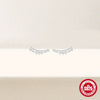 Wholesale S925 Sterling Silver Geometric Inlay Electroplated Ear Clip Earrings For Women