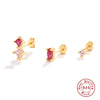Wholesale S925 Sterling Silver Geometric Irregular All Match Diamond Stud Earrings With Electroplating For Women