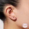Wholesale S925 Sterling Silver Geometric Irregular All Match Diamond Stud Earrings With Electroplating For Women