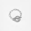 Wholesale S925 Sterling Silver Geometric Irregular Chain Ring With Electroplating And Simple Zircon High Design Feeling Minimalist Ring For Women And Unisex