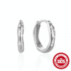 Wholesale S925 Sterling Silver Geometric Irregular Earrings With Zircon Inlay And Electroplating For Women