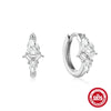 Wholesale S925 Sterling Silver Geometric Irregular Earrings With Zircon Inlay And Electroplating For Women