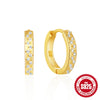 Wholesale S925 Sterling Silver Geometric Irregular Earrings With Zircon Inlay And Electroplating For Women