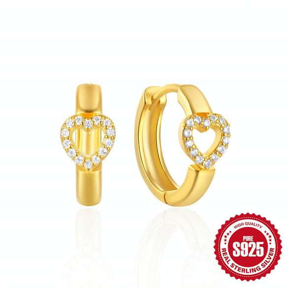 Wholesale S925 Sterling Silver Geometric Irregular Earrings With Zircon Inlay And Electroplating For Women