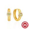 Wholesale S925 Sterling Silver Geometric Irregular Earrings With Zircon Inlay And Electroplating For Women
