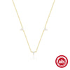 Wholesale S925 Sterling Silver Geometric Irregular Zircon Encrusted Clavicle Necklace With Electroplating Treatment And O Chain