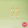 Wholesale S925 Sterling Silver Geometric Kite Stone Earrings With Electroplating Design For Women