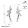 Wholesale S925 Sterling Silver Geometric Knot Winding Electroplated Earrings For Women