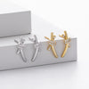 Wholesale S925 Sterling Silver Geometric Knot Winding Electroplated Earrings For Women