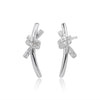 Wholesale S925 Sterling Silver Geometric Knot Winding Electroplated Earrings For Women