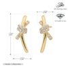 Wholesale S925 Sterling Silver Geometric Knot Winding Electroplated Earrings For Women