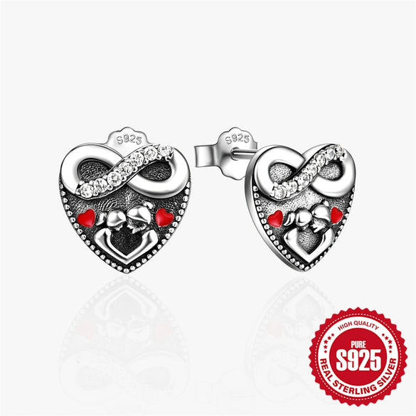Wholesale S925 Sterling Silver Geometric Letter Stud Earrings For Women With Electroplating Retro Style