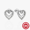 Wholesale S925 Sterling Silver Geometric Letter Stud Earrings For Women With Electroplating Retro Style