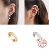 Wholesale S925 Sterling Silver Geometric Light Luxury Three Row Diamond Stone Single Ear Ring With Ear Clip And Ear Buckle Electroplated Women's Earrings
