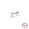 Wholesale S925 Sterling Silver Geometric Lightning Star Moon Embedded Flat Head Internal Thread Electroplated Women's Cartilage Ear Stud Earrings