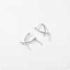 Wholesale S925 Sterling Silver Geometric Line Minimalist Electroplated Earrings For Women