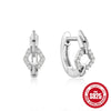 Wholesale S925 Sterling Silver Geometric Love Chain Glossy Luxury Women's Huggie Hoops Earrings With Electroplating And Diamond Embedded Ear Buckle