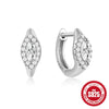 Wholesale S925 Sterling Silver Geometric Love Chain Glossy Luxury Women's Huggie Hoops Earrings With Electroplating And Diamond Embedded Ear Buckle