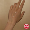 Wholesale S925 Sterling Silver Geometric Love Diamond Ring Chain Bracelet With Electroplating And Real Gold Plating