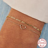 Wholesale S925 Sterling Silver Geometric Love Glossy Electroplated Women's Bracelet