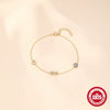 Wholesale S925 Sterling Silver Geometric Love Infinite Loop Electroplated All Match Women's Bracelet