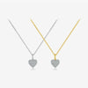 Wholesale S925 Sterling Silver Geometric Love Necklace With Zircon And Diamond Design