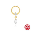 Wholesale S925 Sterling Silver Geometric Marquise Pendant Earrings And Nose Rings With Environmentally Friendly Electroplating