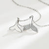 Wholesale S925 Sterling Silver Geometric Mermaid Tail Necklace For Women
