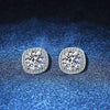 Wholesale S925 Sterling Silver Geometric Micro Inlay Square Earrings Electroplated For Women