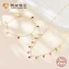 Wholesale S925 Sterling Silver Geometric Microencrusted Zirconium Water Drop Pendant Necklace For Women