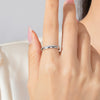 Wholesale S925 Sterling Silver Geometric Microinlaid Ring Light Luxury Style For Women