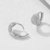 Wholesale S925 Sterling Silver Geometric Microinlaid Zircon Earrings For Women